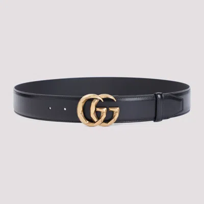 Gucci Gg Leather Belt 100 In Black