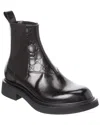 Gucci Gg Leather Bootie In Black