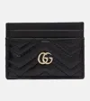 Gucci Gg Leather Card Holder In Black