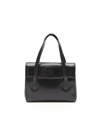 Gucci Gg Leather Handbag In Purple