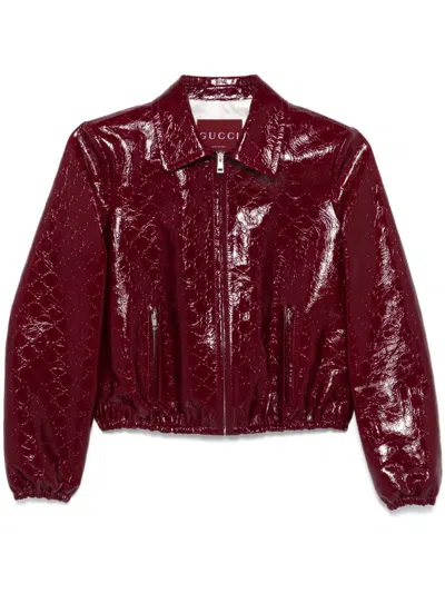 GUCCI GUCCI GG LEATHER JACKET