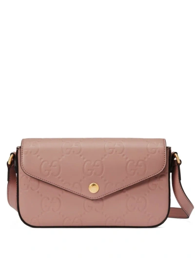 Gucci Gg Leather Mini Bag In Pink