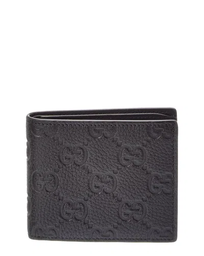 Gucci Gg Leather Wallet In Black