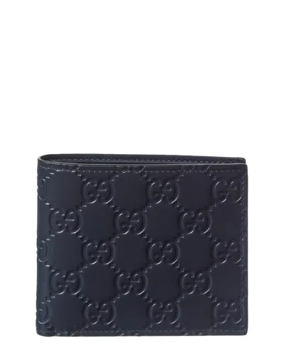 Gucci Gg Leather Wallet In Black