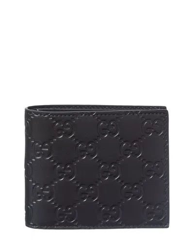 Gucci Gg Leather Wallet In Black