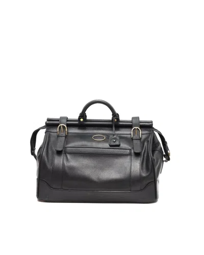 Gucci Gg Leather Weekend Bag In Black