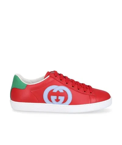 Gucci Gg Leisure Sports Shoes In Red