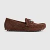 Gucci Gg Loafer With Horsebit In Brown