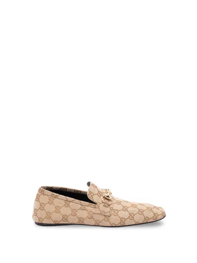 Gucci `gg` Loafers In Nude