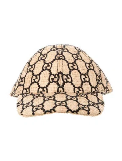 Pre-owned Gucci Gg Logo Baseball Cap In Neutrals