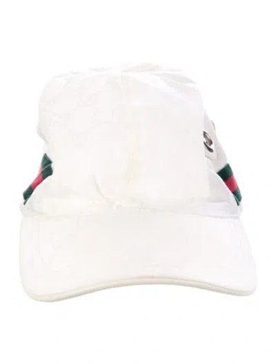 Pre-owned Gucci Gg Logo Baseball Hat In Neutral