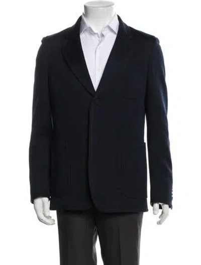 Pre-owned Gucci Gg Logo Blazer In Blue