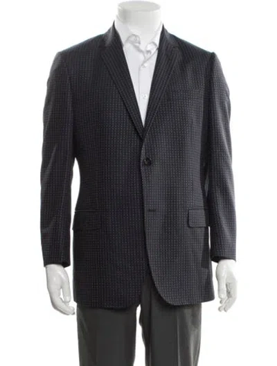 Pre-owned Gucci Gg Logo Blazer In Blue