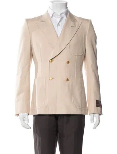 Pre-owned Gucci Gg Logo Blazer In Neutral