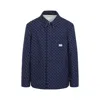 Gucci Gg Logo Long-sleeved Shirt In Blue