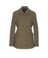 Gucci Gg Logo Boucle Jacket In Multi