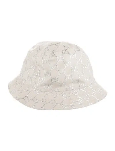 Pre-owned Gucci Gg Logo Bucket Hat In Neutrals