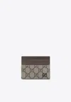 Gucci Gg Card Case With Gg Detail In Brown