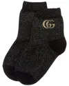 Gucci Gg Logo Cashmere-blend Socks In Black