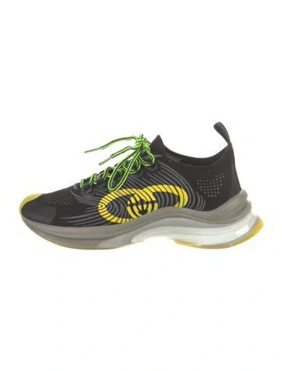 Pre-owned Gucci Gg Logo Chunky Sneakers In Black