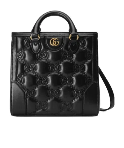 Gucci Gg Logo-embossed Mini Tote Bag In Black