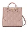 Gucci Gg Logo-embossed Mini Tote Bag In Nude