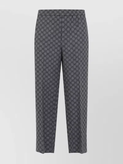 Gucci Gg Logo Flannel Wool Pants