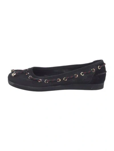 Pre-owned Gucci Gg Logo Flats In Multi
