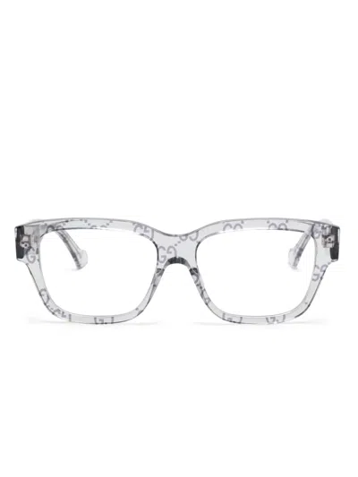 Gucci Gg-logo Glasses In Transparent