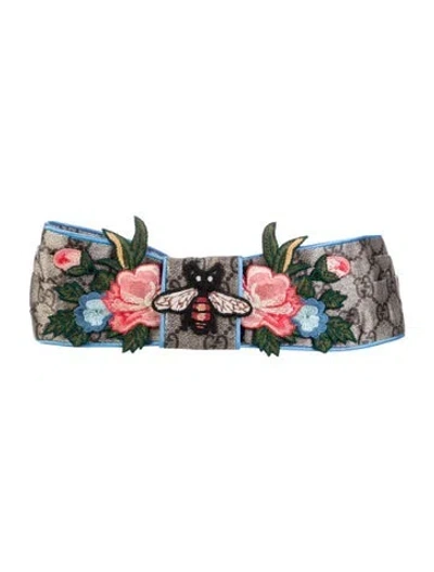 Pre-owned Gucci Gg Logo Headband In Brown