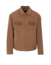 Gucci Blazer Camel Patterned Collar Buttoned Flap Pockets In Brown