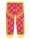 Gucci Gg Logo Knitted Leggings In Pink