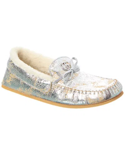 Gucci Gg Logo Leather Loafer In Multi