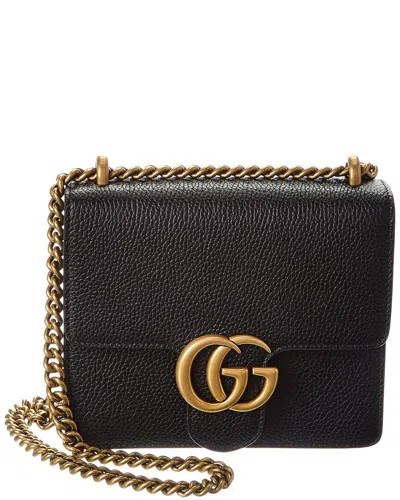 Gucci Gg Logo Leather Shoulder Bag In White