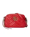Gucci Gg-logo Matelassé Shoulder Bag In Red