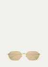 Gucci Running Mini Rectangular Sunglasses In Shiny Endura Gold