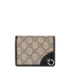 Gucci Gg Emblem Mini Wallet In Nude