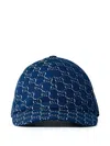 Gucci Gg Logo-motif Baseball Hat In Blue