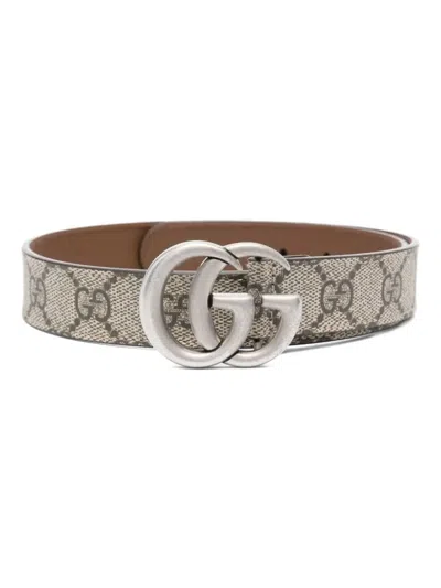 Gucci Gg 经典logo扣环腰带 In Neutral