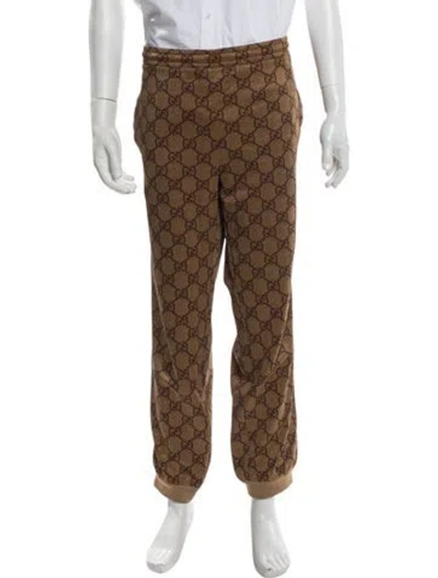 Pre-owned Gucci Gg Logo Pajama Bottoms In Brown