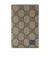 Gucci Gg Logo Plaque Monogrammed Cardholder In Nude