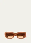 Gucci Gg Logo Plastic Butterfly Sunglasses In Brown