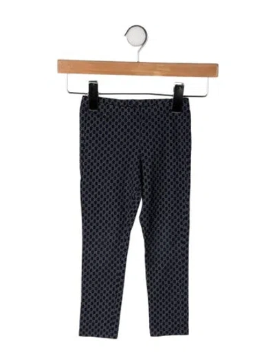 Pre-owned Gucci Babies' Gg Logo Print Leggings In Blue