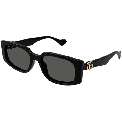 Pre-owned Gucci Gg Logo Rectangle Sunglasses In Black (gg1534s/001)