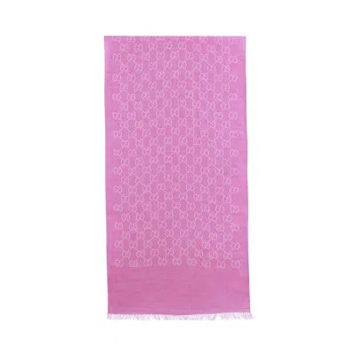 Pre-owned Gucci Gg Logo Scarf 'roseate Pink' | Women's Size Onesize