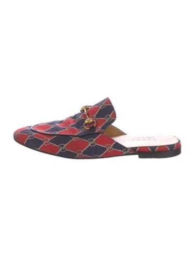 Pre-owned Gucci Gg Logo Slippers In Multi