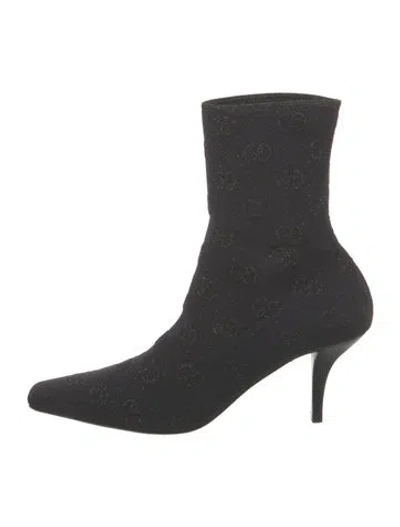 Pre-owned Gucci Gg Logo Sock Boots In Multi