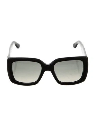 Pre-owned Gucci Gg Logo Square Sunglasses In Black