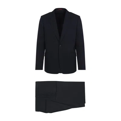 Gucci Gg Logo Suit Buttoned Cuffs In Black