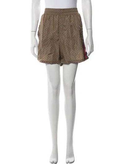 Pre-owned Gucci Gg Logo Swim Trunks In Neutrals